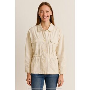 STANDARD JAMES PERSE UTILITY SHIRT ANORAK LIGHTWEIGHT COTTON POCKETS 3 LG